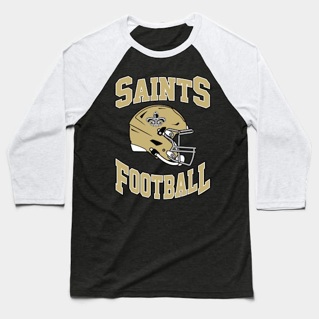 New Orleans Saints Football Team Baseball T-Shirt by Cemploex_Art